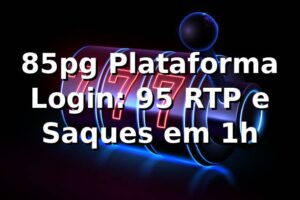 85pg Plataforma Login: +95% RTP e Saques em 1h 📊